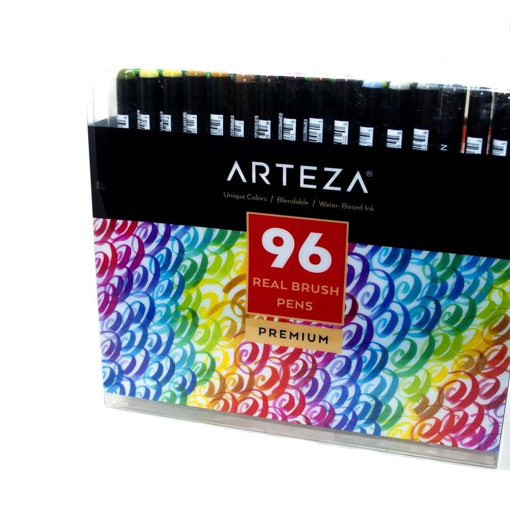 ARTEZA 96 REAL BRUSH PENS PREMIUM SET OF ART BRUSH PENS